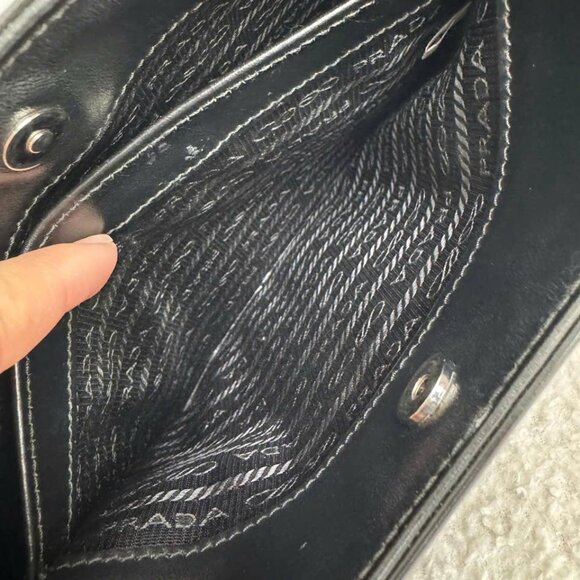 ❌SOLD❌ Prada Cleo Brushed Leather Shoulder Bag Black - Picture 14 of 16